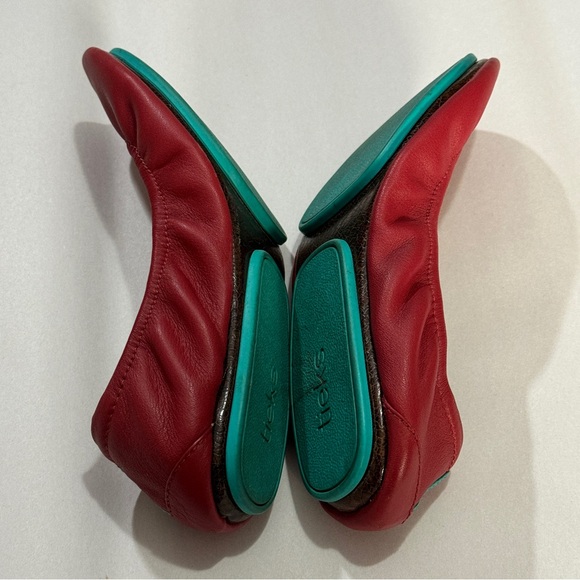 Tieks Ballet Flats Red Women’s Size 6 Leather Slip On Shoes - Picture 8 of 11